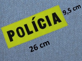Vyšív. nápis POLÍCA - refl.